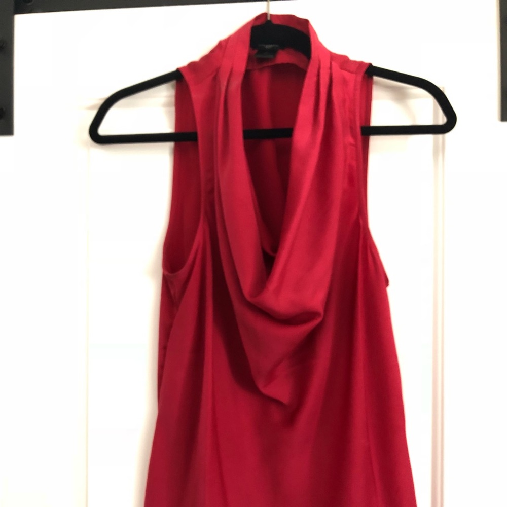 Sleeveless Coral satin top